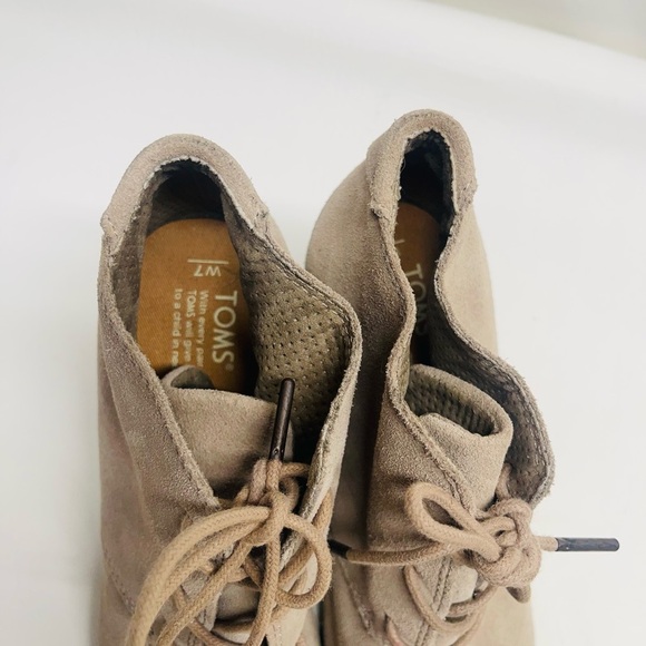 TOMS LUNATA BOOTIES LACE UP SIZE 7 - Picture 4 of 9